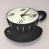 A&M Collectie – Handgemaakt – Wandklok Italiaans Design Koffie zwart -43 cm