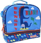 koeltas Dino jongens 8 liter 27 x 24 cm polyester blauw