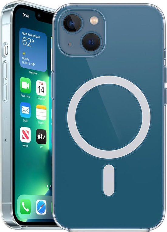 Lift droog Vernauwd iPhone 13 hoesje met MagSafe – Transparant - voor Apple Oplader -  Doorzichtig | bol.com