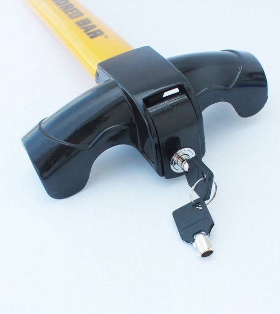 QWORK® Stuurwielklauw Versterkte antidiefstal stuurslot voor auto RV Truck, verstelbaar van 67 tot 81,5 cm
