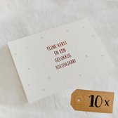 10x hippe gekleurde kerstkaarten (A6 formaat) - kerst kaarten om te versturen - kaartenset - kaartjes blanco - kaartjes met tekst - luxe kerstkaarten - feestdagenkaarten - kerstkaart - wenskaarten