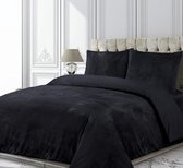 Velvet Couture Dekbedovertrek - 140x200/220 cm - Velvet Touch-zwart