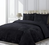 velvet couture dekbedovertrek 200x200/220cm velvet touch-zwart