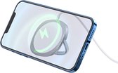 Hoco - Draadloze Oplader Geschikt voor iPhone 12 / iPhone 13 magnetische ring 1 meter - 15W - Wit