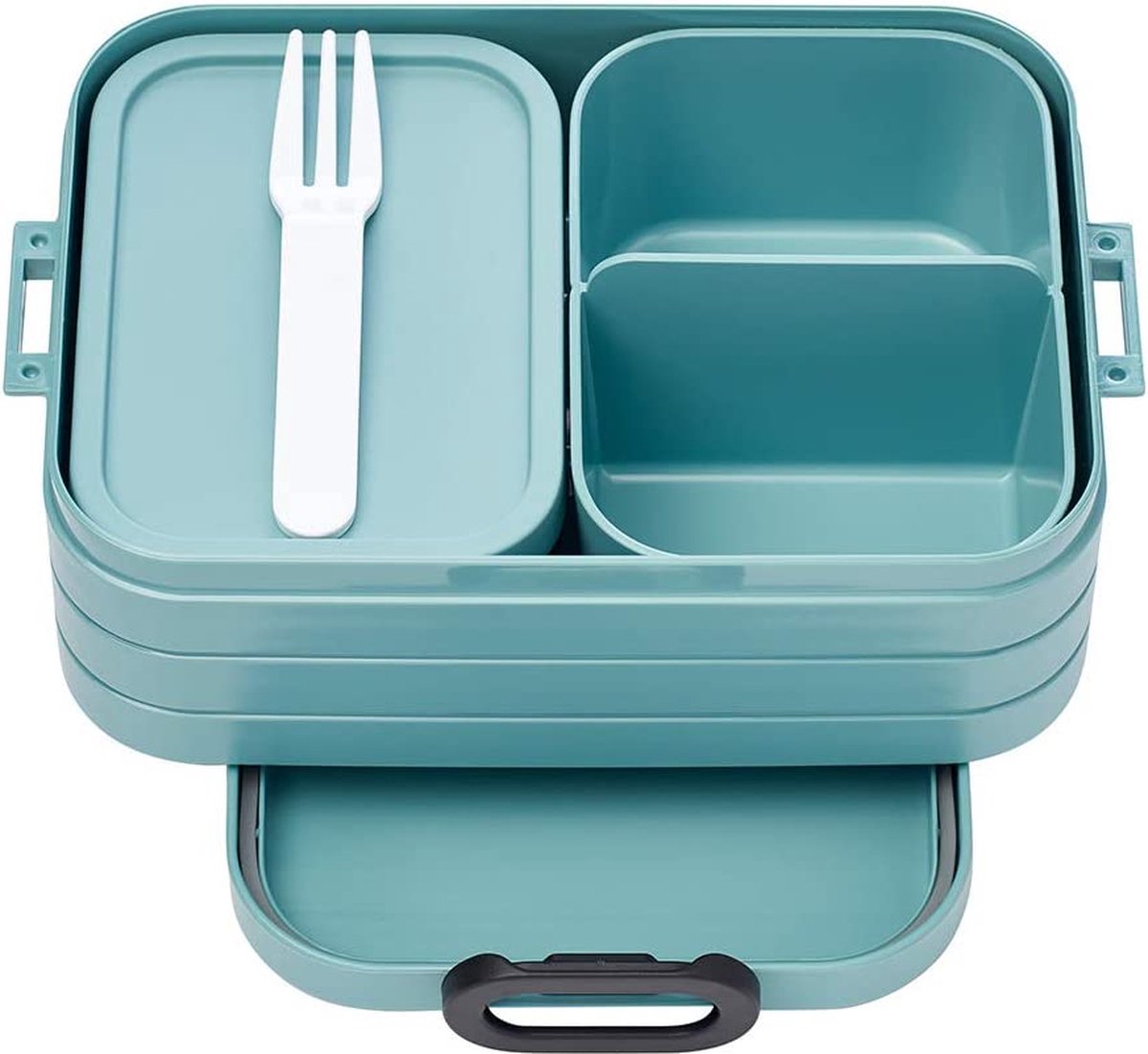 Mepal Bento-lunchbox Take A Break Nordic Green midi – broodtrommel met vakken, geschikt voor maximaal 4 boterhammen, TPE/PP/ABs, 0 mm