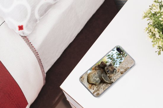 Coque iPhone SE 2020 - Koalas - Enfant - Arbre - Siliconen - Sinterklaas - Noël - Cadeaux - Cadeaux chaussures