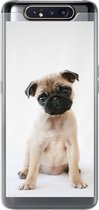 Geschikt voor Samsung Galaxy A80 hoesje - Hond - Huisdieren - Portret - Siliconen Telefoonhoesje