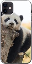 Geschikt voor iPhone 12 mini hoesje - Panda - Boom - Licht - Siliconen Telefoonhoesje