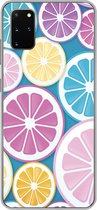 Geschikt voor Samsung Galaxy S20 Plus hoesje - Fruit - Grapefruit - Tropisch - Siliconen Telefoonhoesje - Verjaardag cadeau tiener