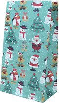 GEAR 3000® kerstverpakking - kerstzakjes - inpakpapier - groen - 23 x 13 cm - 4 stuks