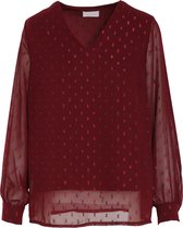 Cassis - Female - Effen hemd met lurexdetail  - Bordeaux