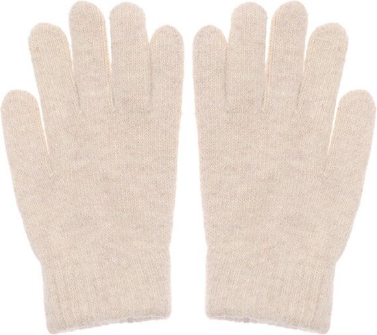 Dames handschoenen van extra zacht wol - beige