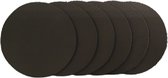 Leren onderzetters grijs soepel leer set van 6 stuks - De Riemenspecialist cadeau tip!