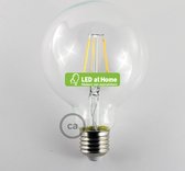 LEDatHOME - LED transparante gloeilamp - Globe G95 korte gloeidraad - 4W E27 decoratieve Vintage 2700K