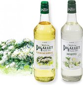 Bigallet sodamaker limonadesiroop voordeelpakket Mojito (alcoholvrij) & Vlierbloesem - 2 x 100 cl