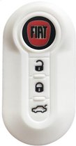 Siliconen Sleutelcover - Wit Sleutelhoesje Geschikt voor Fiat 500 / 500L / 500X / 500C / Panda / Punto / Stilo - Sleutel Hoesje Cover - Auto Accessoires
