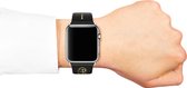 ENROUGE Apple Watch Strap 42 / 44 / 45 mm BERRY BLACK | Luxe Horlogeband van Echt Leer | Gepersonaliseerd met Naam of Initialen | 100% Leder | Cadeautip Inclusief Geschenkverpakkin