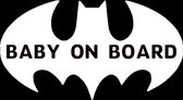 Baby On Board (wit) (20x15) Batman Logo
