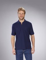 Poloshirt met ritssluiting zilver maat XXXL