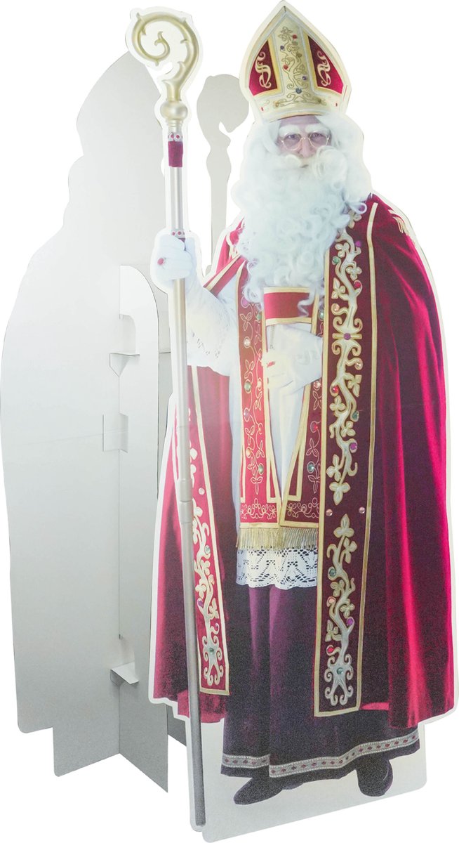 3Motion-Sinterklaas-Decoratie- Levensechte Sinterklaas in karton- Versiering- Standee