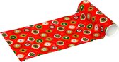 Kerst Tafelloper Drops Red - 600 x 25 cm -