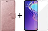 Samsung A10 Hoesje - Samsung Galaxy A10 hoesje bookcase rose goud wallet case portemonnee hoes cover hoesjes - 1x Samsung A10 screenprotector