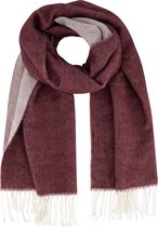 MGO Sjaal Poole - Patroon Vissegraat - Warme Shawl - Omslagdoek - Stola - Bordeaux Rood