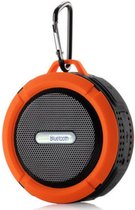 Douche Speaker - Badkamer Speaker - Shower Speaker - Draagbare Speaker - Bluetooth Speaker - Met Zuignap - Waterproof - USB Oplaadbaar - Micro SD - Mp3 - Muziek Onder de Douche - Zwart/oranje