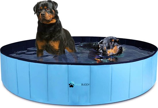 Splashbuddy Hondenzwembad 160 x 30 cm - Blauw - Duurzaam - Hondenbad - Honden speelgoed
