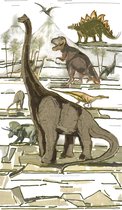Poster Dinosaurussen - Hanneke de Jager - Multikleur - 80 x 140 cm - Fotoprint - art print - wanddecoratie - print