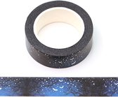 Donker bos washi tape met folie vleermuizen | 15mm - 10m