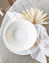 VTwonen Bowl White Golden Hearts 12,5cm – 2 Stuks