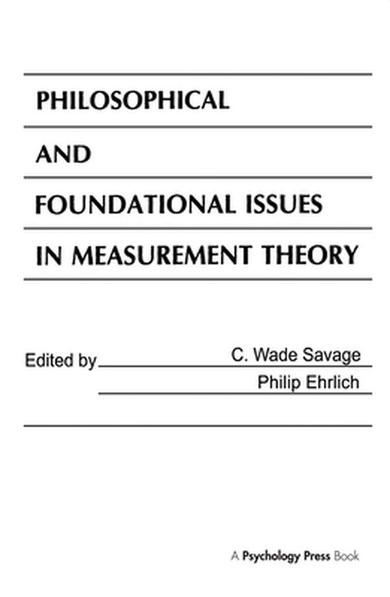 Philosophical and Foundational Issues in Measurement Theory - cover