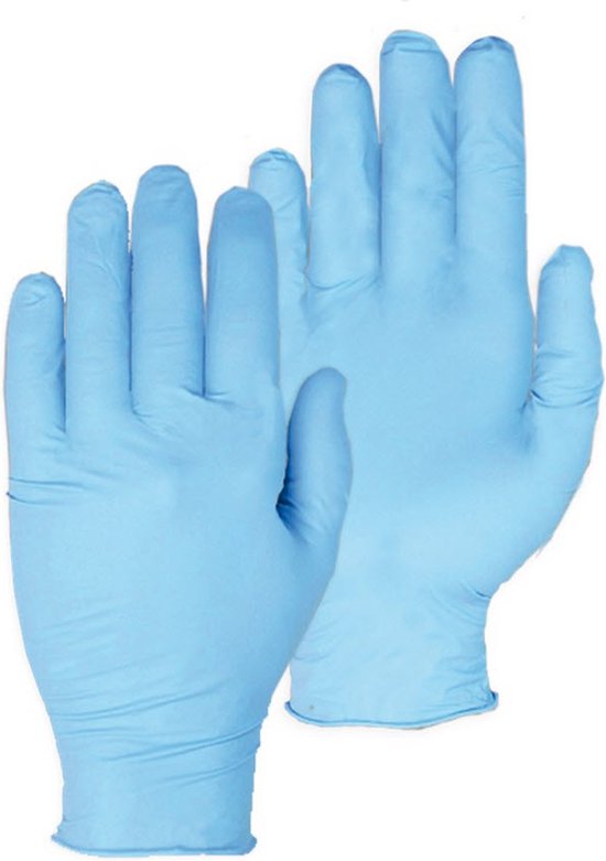 Werkhandschoenen PSP 50-225 Allround Single Use Nitrile, poedervrij, blauw (per 100 stuks in dispenserbox), maat XL