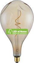 LEDatHOME - XXL LED Lamp Peer A165 Gestoten Gouden dubbele spiraalvormige gloeidraad 5W E27 Dimbaar 2000K