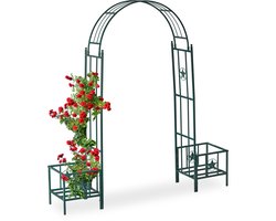 pergola met plantenbak - weerbestendig - metaal - 226 x 204 x 45 cm - klimplanten