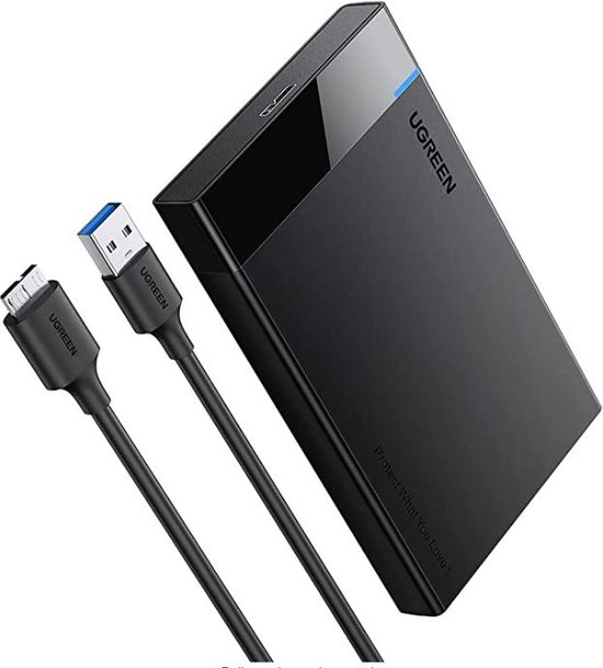 UGREEN - Externe Harde schijf behuizing voor 2'5" SATA HDD/SSD - USB3.0 -  Zwart | bol.com