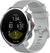 Siliconen Smartwatch bandje - Geschikt voor  Polar Grit X siliconen bandje - grijs - Strap-it Horlogeband / Polsband / Armband