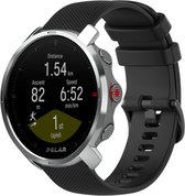 Siliconen Smartwatch bandje - Geschikt voor  Polar Grit X siliconen bandje - zwart - Strap-it Horlogeband / Polsband / Armband