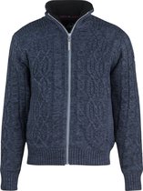 BJØRNSON Viggo Kabel Gebreid Wintervest Heren - Teddy - Maat M - Donkerblauw