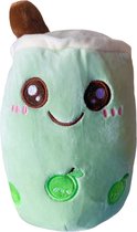 Bubble tea knuffel - knuffel - boba kawaii knuffel - 25 cm - groen