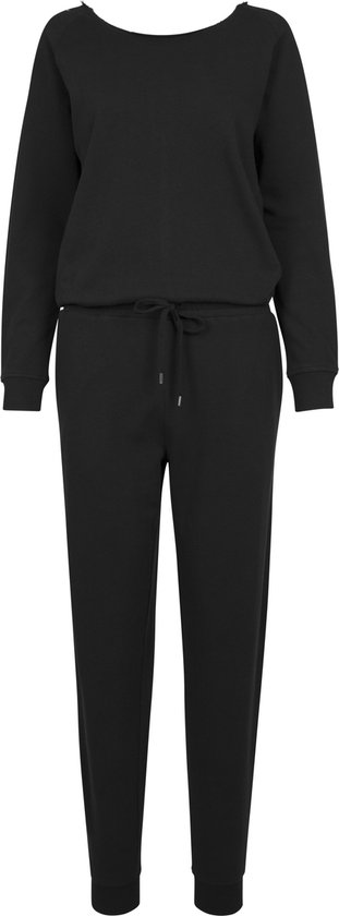 Dames - Ladies - Womenswear - Goede kwaliteit - Lounging - Modern - Nieuw - Long Sleeve - Terry - Casual Jumpsuit zwart
