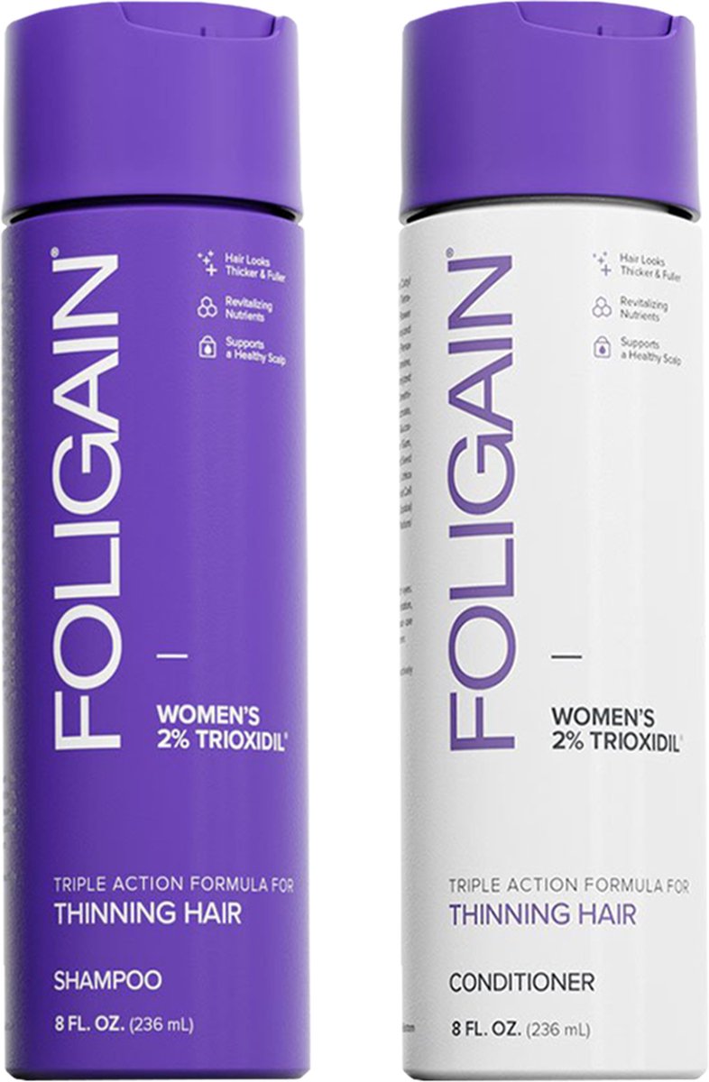 FOLIGAIN – Anti-Haaruitval Shampoo en Conditioner voor Vrouwen – 2x 236 ml