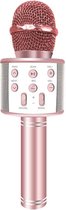 Jotechs Karaoke Microfoon Rose Goud - Draadloos - Superieur Geluidskwaliteit met Magische Stemmen Voor Een Gezellig Feest - Roze - Nieuw Model 2023