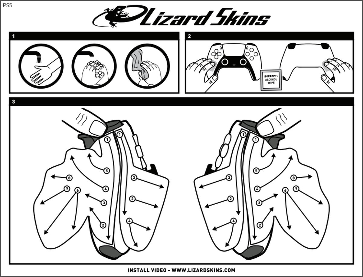 Lizard Skins DualSense Controller Grip - Blauw thumbnail 2