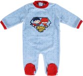 Baby romper boxpakje - Superhelden - Velours - Blauw - 9 maanden (70 cm)