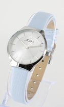Longbo - Meibin - Dames Horloge - Licht Blauw/Zilver/Wit - 27mm