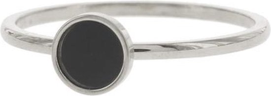 Kalli ring Black Dot Zilver-4049 (17mm)