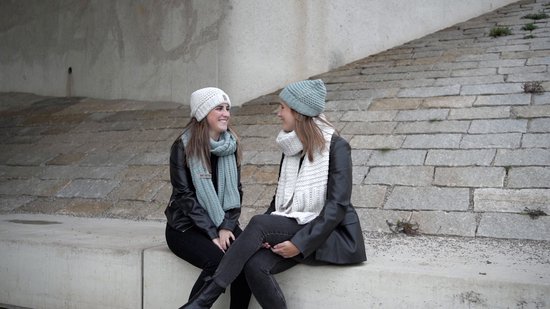 Knit Factory Alex Gebreide Sjaal Dames & Heren - Aubergine