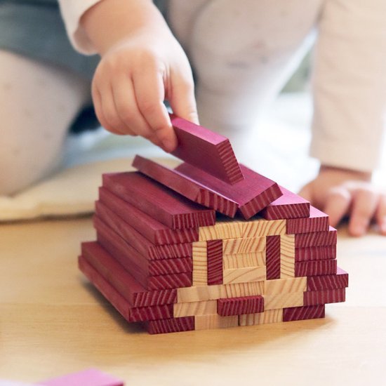 KAPLA - KAPLA Kleur - Constructiespeelgoed - Violet - 40 Plankjes